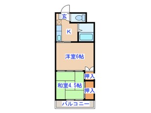 コーポラス中倉の物件間取画像